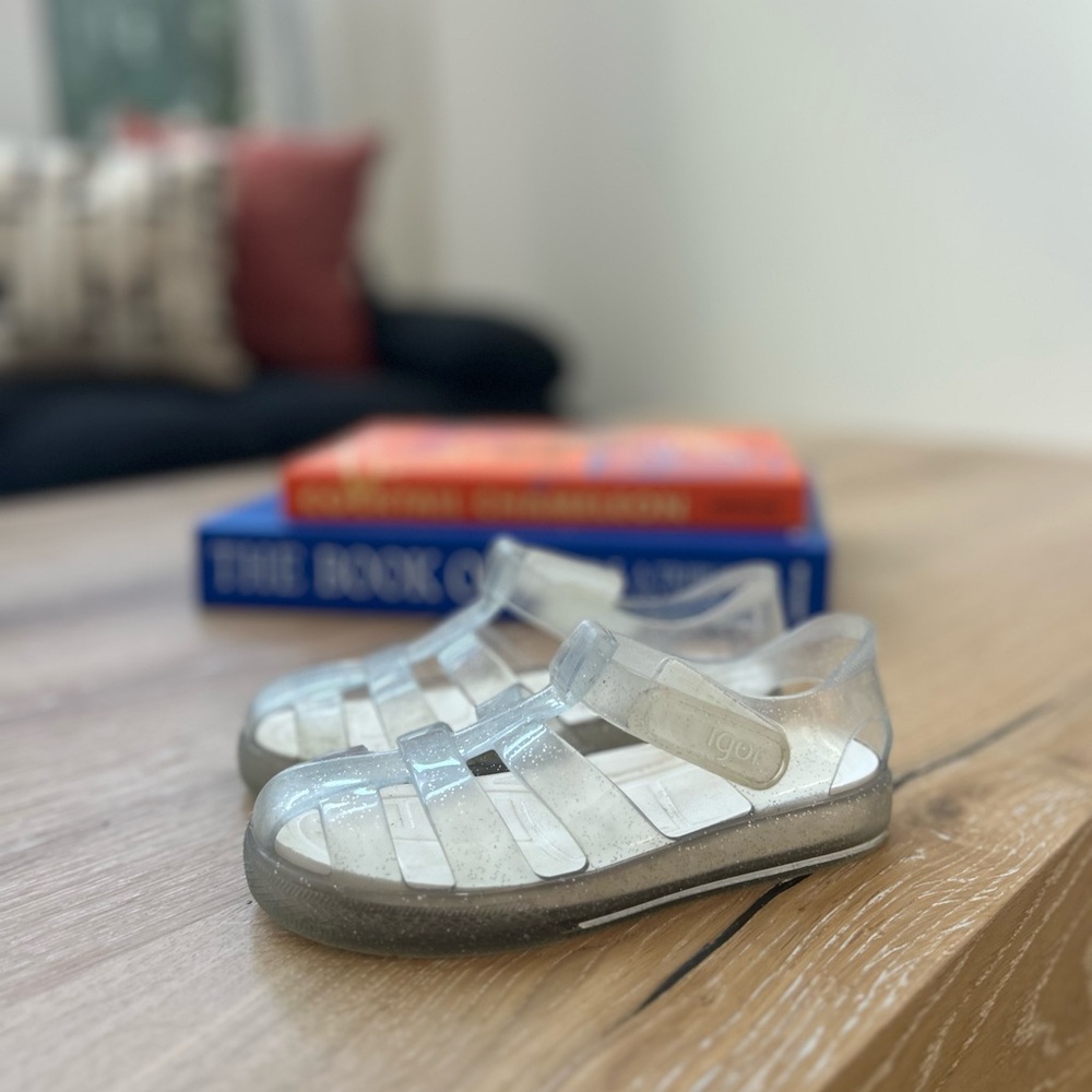 Igor Kids Transparent Silver Sandals